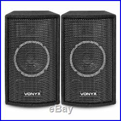 4x Vonyx 6 Inch PA Party Speakers Disco DJ Sound Setup 1200W