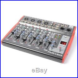 6-kanal Kompakt Dj Pa Recording Mischpult Eq Studio Mixer Usb Dsp Effekt Mischer