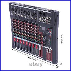 7/8/12Channel Professional Audio Mixer Sound Board Console Desk System Interface