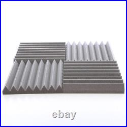 72 Acoustic Foam Panels Grey Wedge 50mm Thick 300mm Studio Sound Treatment Tiles