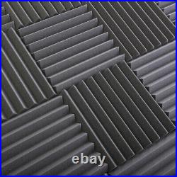 72 Acoustic Foam Panels Grey Wedge 50mm Thick 300mm Studio Sound Treatment Tiles