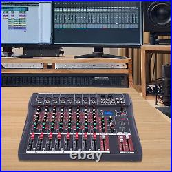 8 Channel Audio Mixer Sound Board Console Desk System Interface USB Black