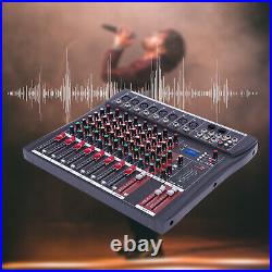 8 Channel Audio Mixer Sound Board Console Desk System Interface USB Black