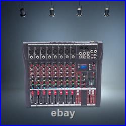 8 Channel Audio Mixer Sound Board Console Desk System Interface USB Black