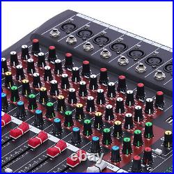 8 Channel Audio Mixer Sound Board Console Desk System Interface USB Black