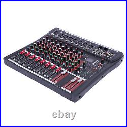 8 Channel Audio Mixer Sound Board Console Desk System Interface USB Black