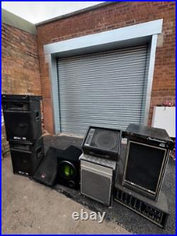 9 Piece Pro Audio Equipment Bundle (Speakers, Amps, Subwoofer)