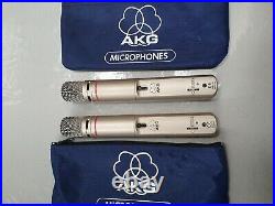 AKG C1000S Two Stereo Units Condenser Professional Microphones with Soft cases