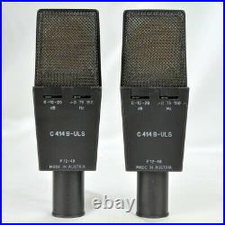 AKG C414B ULS 2 sets of identical lots Vintage Condenser microphone