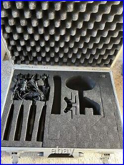 AKG Drum Mic Set-4 X C418 XLR clip on Mics only And Silver Flight Case-Working