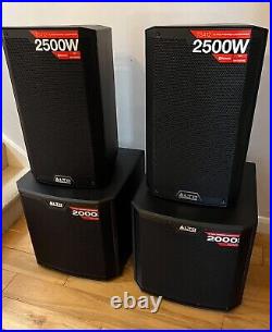 ALTO 9000 Watt Powered PA System Inc TS415 Tops + 12 Inch Bass Bins