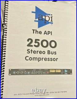 API 2500 Legacy Stereo Bus Compressor Opened and never used (tab intact)