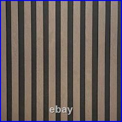 Acoustic Slat Wood Wall Panel Decorative Media Durable 2400mm x 600mm