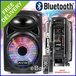 Active Powered House Party Speaker System 12 Bluetooth with Lights Wireless Mic