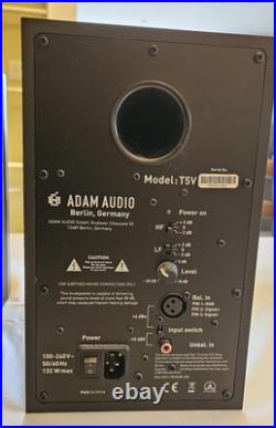 Adam Audio T5V PAIR Studio Monitors, Used, Good Condition
