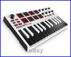 Akai MPK Mini Mk2 MIDI USB Compact Controller Keyboard Limited Edition White