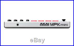 Akai MPK Mini Mk2 MIDI USB Compact Controller Keyboard Limited Edition White