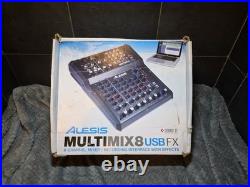 Alesis Multimix 8 USB Fx 8-Channel Mixer with Effects USB Interface Leads & Box