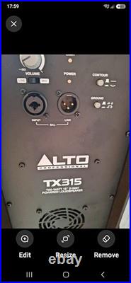 Alto Professional TX315 15in A 2-Way Active PA Speaker 700W RMS XLR Black pair Alto Professional TX315 15in A 2-Way Active PA Speaker 700W RMS XLR Black pair