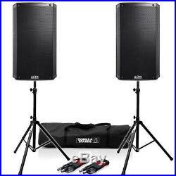 Alto TS315 Active 15 DJ Disco PA Speakers (Pair) with Gorilla Stands & Cables