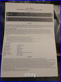 Art MX225 5-Channel Zone Distribution Mixer Black