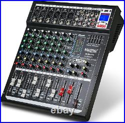 Audio Mixer Channel, Sounds Mixer for Streaming. Professional DJ Board Console 8