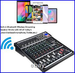 Audio Mixer Channel, Sounds Mixer for Streaming. Professional DJ Board Console 8