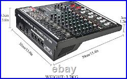 Audio Mixer Channel, Sounds Mixer for Streaming. Professional DJ Board Console 8