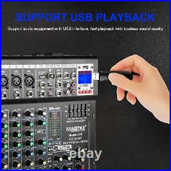 Audio Mixer Channel, Sounds Mixer for Streaming. Professional DJ Board Console 8