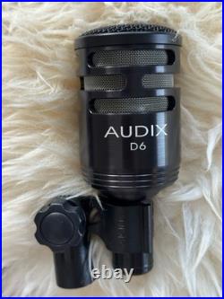 Audix D6 Dynamic Kick Drum Microphone with Bag and Mic Clip and Cable