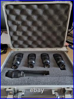 Audix f series microphone set in case 1 X f5, 3 X f10 & 1 X f12