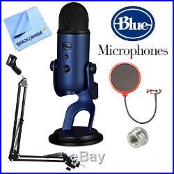 BLUE MICROPHONES Yeti USB Microphone Midnight Blue with Accessories Bundle