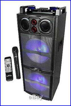 Befree Sound Double Subwoofer Bluetooth Dj Pa Party Speaker With Lights MIC Usb