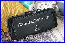 Behringer Deepmind 6 synth and custom gig bag like a Roland Juno