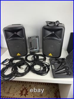 Behringer EPS500MP3 Portable 4-person PA System Bundle PLUS 3 microphones
