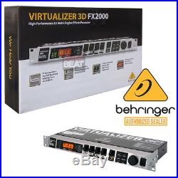 Behringer FX2000 Virtualizer 3D Multi Effects FX Processor Studio Reverb 24-Bit