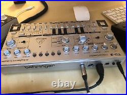 Behringer TD3 Analog Synthesizer Silver. Roland Tb303 Clone. Mint Condition