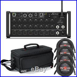 Behringer X Air XR18 18-Input Digital Mixer with Gator Padded Carry Bag & Cables
