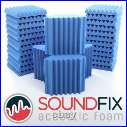 Blue Acoustic Foam Tiles & Optional Bass Trap Kit Professional Sound Absorbing