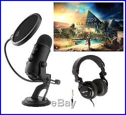 Blue Microphones Yeti USB Blackout Edition & Assassin's Creed Headphone Bundle