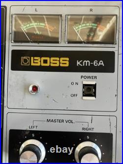 Boss KM-6 Vintage 6-Channel Analog Mixer. Working VU Meter. Rare / vintage