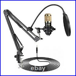 Broadcast Equipment Condenser MIC Microfone Stand Studio Music Recording Podcast