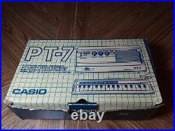 CASIO PT-7 mini micro KEYBOARD synthesizer. Electronic Musical Instrument Vintage