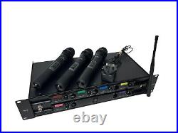 CHORD HU6 6 Channel Licence Free UHF Handheld Wireless Microphone System