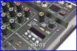 Compact 6 Channel Mixer with DSP Effects, MP3 Player and Bluetooth