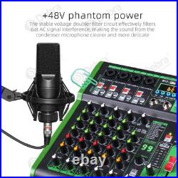 D Debra 6 Channels Professional Audio Mixer with 99 DSP Digital Effects USB MP3