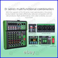 D Debra 6 Channels Professional Audio Mixer with 99 DSP Digital Effects USB MP3