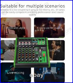 D Debra 6 Channels Professional Audio Mixer with 99 DSP Digital Effects USB MP3