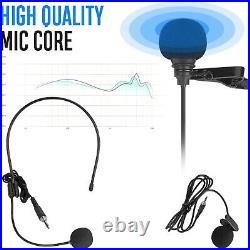 D Debra D-440 UHF 4 Channel Wireless Lavalier Headset Microphone System