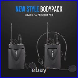 D Debra D-440 UHF 4 Channel Wireless Lavalier Headset Microphone System